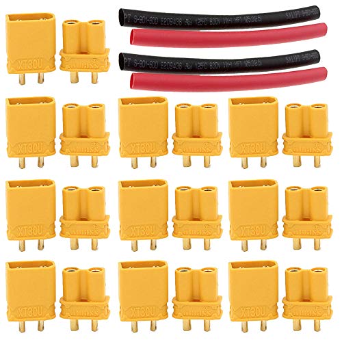 LINSYRC 10 Paar XT30U Männlich Stecker und Buchse Adapter für RC Lipo Akkuo (XT30U) von LINSYRC