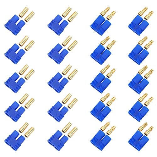 LinsyRC 10 Sätze EC3 Batterieanschluss Stecker Vergoldet 3.5mm Bananestecker Rundstecker Männlich und Buchse Adapter für RC Lipo-Batterie von LINSYRC