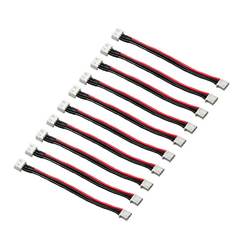LINSYRC 10 Stücke 2S 3-Pin JST-XH 2S-6S Balancerkabel Ausgleichskabel Verlängerungskabel Männlich Stecker zu Buchse Lipo Adapter Stecker mit 15CM 22AWG Silikondraht (2S) von LINSYRC