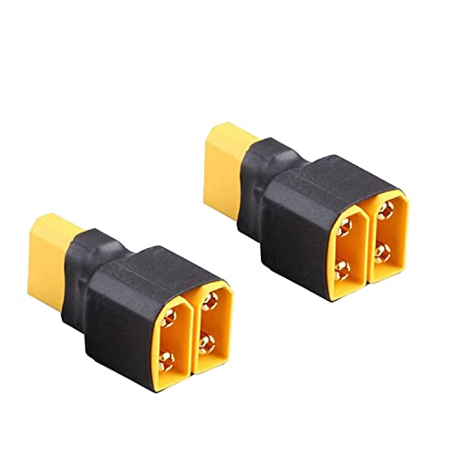 LinsyRC 2-Pack XT90-Stecker Parallel-Batterieanschlusskabel 1-Buchse auf 2-Männlich Parallel-Adapter Splitter für Quadcopters Multirotors RC LiPo-Batterie von LinsyRC