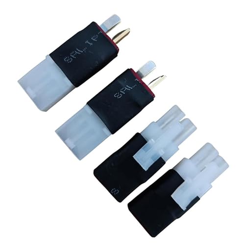 LINSYRC 2 Stücke Deans T Plug Männlich Stecker auf BigTamiya Buchse Adapter und 2 Stücke Deans T-Stecker Buchse auf BigTamiya Männlich Stecker Adapter von LINSYRC