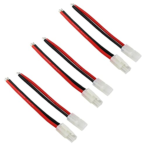 LINSYRC 3 Paare Kompatibel für Tamiya Stecker Batterieanschluss Männlich und Buchse Adapter mit 20CM 14AWG Silikondraht RC Verkabelung von LINSYRC