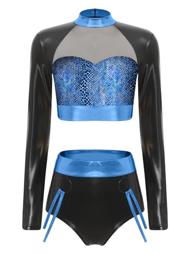 Linyuir Damen Ensemble Kostüm Partys Disco Nachtclubs Unterwäsche Und Top Kurz Disco Tanz Halloween Karneval Feier Show Blau XXL Linyuir Damen Ensemble Kostüm Partys Disco Nachtclubs Unterwäsche Und Top Kurz Disco Tanz Halloween Karneval Feier Show Blau XXL von Linyuir