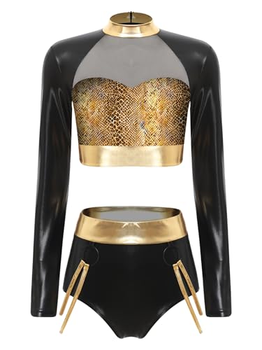 Linyuir Damen Ensemble Kostüm Partys Disco Nachtclubs Unterwäsche Und Top Kurz Disco Tanz Halloween Karneval Feier Show Gold XL Linyuir Damen Ensemble Kostüm Partys Disco Nachtclubs Unterwäsche Und Top Kurz Disco Tanz Halloween Karneval Feier Show Gold XL von Linyuir