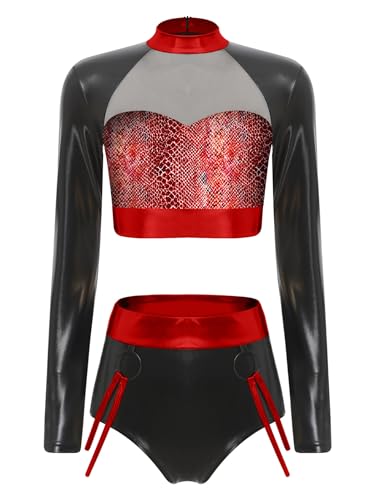 Linyuir Damen Ensemble Kostüm Partys Disco Nachtclubs Unterwäsche Und Top Kurz Disco Tanz Halloween Karneval Feier Show Rot XXL Linyuir Damen Ensemble Kostüm Partys Disco Nachtclubs Unterwäsche Und Top Kurz Disco Tanz Halloween Karneval Feier Show Rot XXL von Linyuir