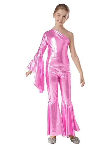 Linyuir Disco Mädchen Verkleidung Er Jahre Asymmetrisches Outfit Hippie Tanzkostüm Er Glänzender Tanzanzug Overalls Mit Schlaghose Für Jahre Rosa 134-140 Linyuir Disco Mädchen Verkleidung Er Jahre Asymmetrisches Outfit Hippie Tanzkostüm Er Glänzender Tanzanzug Overalls Mit Schlaghose Für Jahre Rosa 134-140 von Linyuir