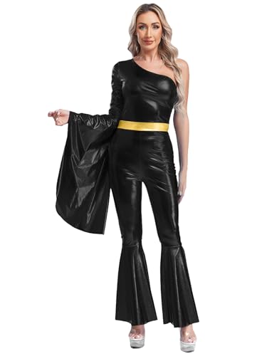 Linyuir Frauen Discokostüm Er Er Tanzoutfit Hippie Jazz Tango Einarmiger Karneval Halloween Performance Outfit Sxl Schwarz XXL Linyuir Frauen Discokostüm Er Er Tanzoutfit Hippie Jazz Tango Einarmiger Karneval Halloween Performance Outfit Sxl Schwarz XXL von Linyuir