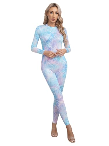 Linyuir Frauen Meerjungfrau Kostüm Cosplay Karneval Halloween Outfit Langarm Ganzkörper Gymnastik Tanz Badeanzug Einteiler Typ E XL Linyuir Frauen Meerjungfrau Kostüm Cosplay Karneval Halloween Outfit Langarm Ganzkörper Gymnastik Tanz Badeanzug Einteiler Typ E XL von Linyuir