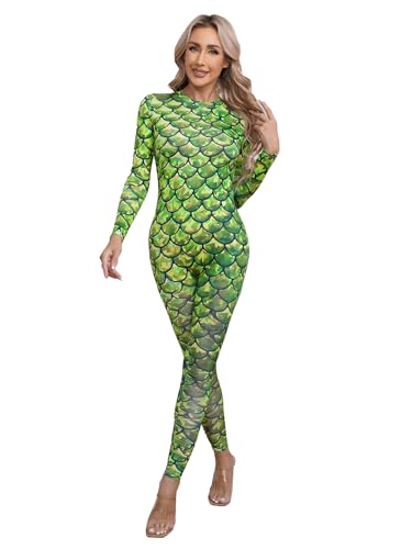 Linyuir Frauen Meerjungfrau Kostüm Cosplay Karneval Halloween Outfit Langarm Ganzkörper Gymnastik Tanz Badeanzug Einteiler Typ F XL Linyuir Frauen Meerjungfrau Kostüm Cosplay Karneval Halloween Outfit Langarm Ganzkörper Gymnastik Tanz Badeanzug Einteiler Typ F XL von Linyuir