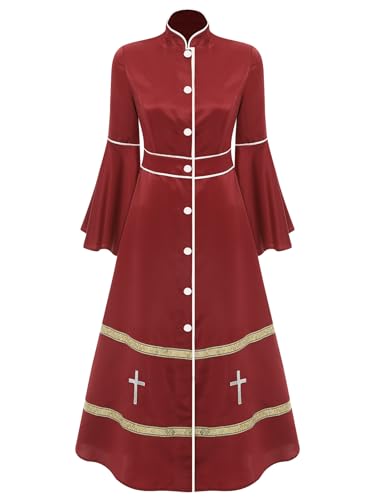 Linyuir Geistliche Kleidung Für Damen Locker Sitzendes Chorgewand Ausgestellt Ärmel Kirchliche Liturgische Lobpreis Anbetung Tanzgewand Burgund L Linyuir Geistliche Kleidung Für Damen Locker Sitzendes Chorgewand Ausgestellt Ärmel Kirchliche Liturgische Lobpreis Anbetung Tanzgewand Burgund L von Linyuir