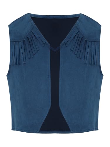 Linyuir Kind Mädchen Junge Cowboyweste Cowgirljacke Westernkostüm Karneval Halloween Party Weste Jacke Mantel Maskenball Für Jahre Marineblau 122-128 Linyuir Kind Mädchen Junge Cowboyweste Cowgirljacke Westernkostüm Karneval Halloween Party Weste Jacke Mantel Maskenball Für Jahre Marineblau 122-128 von Linyuir