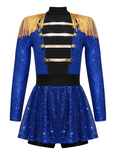 Linyuir Kind Mädchen Zirkus Ringmaster Kostüm Showman Mascarade Trikot Tanz Mit Fransen Lange Ärmel Halloween Weihnachten Karneval Kostüm Jahre Blau 146-152 Linyuir Kind Mädchen Zirkus Ringmaster Kostüm Showman Mascarade Trikot Tanz Mit Fransen Lange Ärmel Halloween Weihnachten Karneval Kostüm Jahre Blau 146-152 von Linyuir