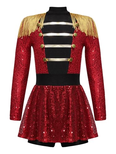 Linyuir Kind Mädchen Zirkus Ringmaster Kostüm Showman Mascarade Trikot Tanz Mit Fransen Lange Ärmel Halloween Weihnachten Karneval Kostüm Jahre Rot 122-128 Linyuir Kind Mädchen Zirkus Ringmaster Kostüm Showman Mascarade Trikot Tanz Mit Fransen Lange Ärmel Halloween Weihnachten Karneval Kostüm Jahre Rot 122-128 von Linyuir