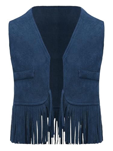 Linyuir Kind Westernweste Mit Fransen Cowboy Westernweste Ohne Ärmel Hippie Vintage Wildlederweste Arabisches Prinz Kostüm Halloween Karneval Jahre Marineblau 62-68 Linyuir Kind Westernweste Mit Fransen Cowboy Westernweste Ohne Ärmel Hippie Vintage Wildlederweste Arabisches Prinz Kostüm Halloween Karneval Jahre Marineblau 62-68 von Linyuir