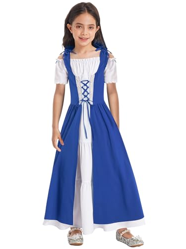Linyuir Mädchen Prinzessinnenkostüm Renaissance Mittelalter Verkleidung Halloween Karneval Abendkleid Maskenball Kurzärmelig Jahre Blau 158-164 Linyuir Mädchen Prinzessinnenkostüm Renaissance Mittelalter Verkleidung Halloween Karneval Abendkleid Maskenball Kurzärmelig Jahre Blau 158-164 von Linyuir