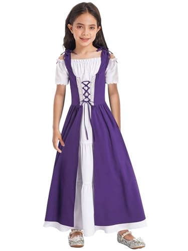 Linyuir Mädchen Prinzessinnenkostüm Renaissance Mittelalter Verkleidung Halloween Karneval Abendkleid Maskenball Kurzärmelig Jahre Dunkelviolett 110-116 Linyuir Mädchen Prinzessinnenkostüm Renaissance Mittelalter Verkleidung Halloween Karneval Abendkleid Maskenball Kurzärmelig Jahre Dunkelviolett 110-116 von Linyuir