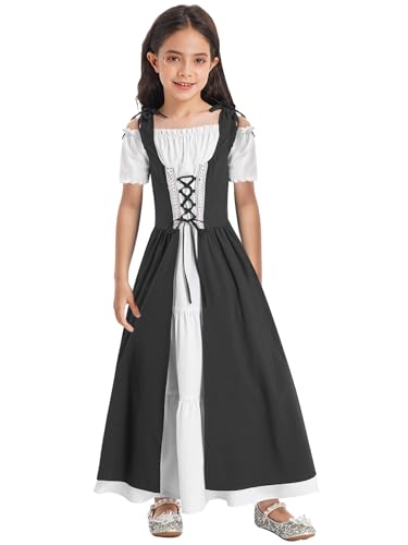 Linyuir Mädchen Prinzessinnenkostüm Renaissance Mittelalter Verkleidung Halloween Karneval Abendkleid Maskenball Kurzärmelig Jahre Schwarz 134-140 Linyuir Mädchen Prinzessinnenkostüm Renaissance Mittelalter Verkleidung Halloween Karneval Abendkleid Maskenball Kurzärmelig Jahre Schwarz 134-140 von Linyuir
