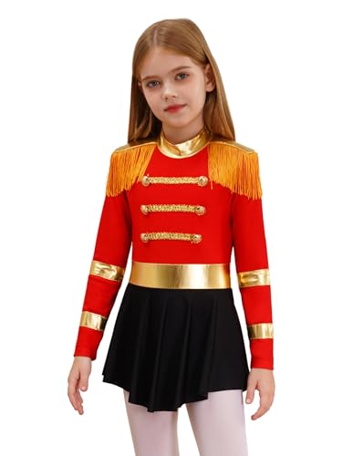 Linyuir Zirkus Ringmaster Mädchen Kostüm Cosplay Karneval Halloween Verkleidung Monsieur Loyal Gymnastikanzug Tanz Mit Fransen Langarm Jumpsuit Jahre Rot 158-164 Linyuir Zirkus Ringmaster Mädchen Kostüm Cosplay Karneval Halloween Verkleidung Monsieur Loyal Gymnastikanzug Tanz Mit Fransen Langarm Jumpsuit Jahre Rot 158-164 von Linyuir
