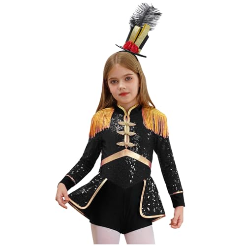 Linyuir Zirkuskleid Mit Stirnband Kinder Mädchen Verkleidung Ringmeister Kostüm Kindertrommelgruppe Moderne Tanzkleidung Schüler Bühnenauftritt Schwarz A 110-116 Linyuir Zirkuskleid Mit Stirnband Kinder Mädchen Verkleidung Ringmeister Kostüm Kindertrommelgruppe Moderne Tanzkleidung Schüler Bühnenauftritt Schwarz A 110-116 von Linyuir