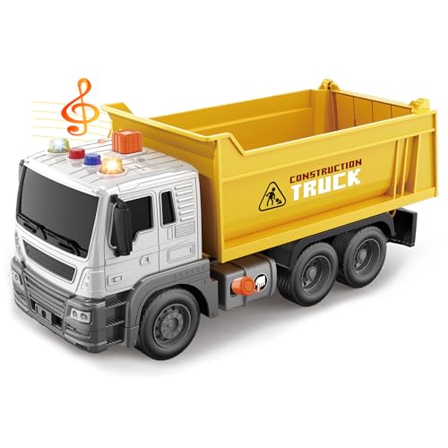 LioMaxi Spielzeug-LKW 1:16 Wagen Werkzeuge mit Licht und Sound LKW Funktion Spielzeug Geschenk für Kinder 3 4 5 6 Jahre (Dumper) von LioMaxi