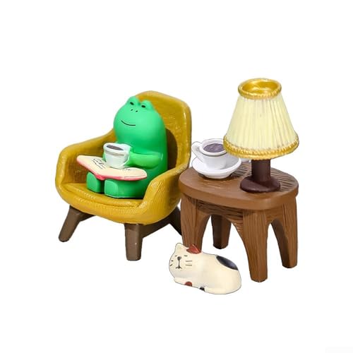 Entzückende Frosch-Ornamente für Schreibtisch und Garten, perfekt zur Verbesserung ästhetischer Räume (A) von Lioaeust