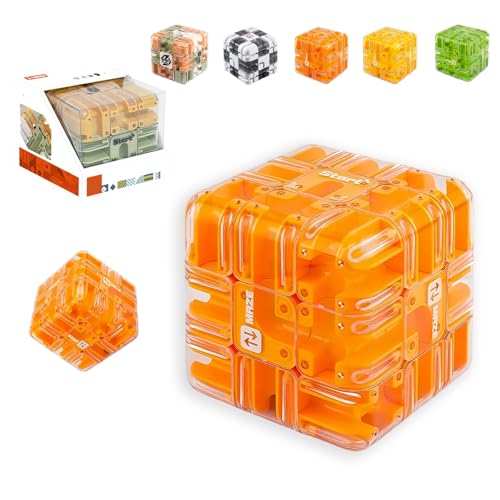 Large Labyrinth 3D Puzzle Maze Cube - Engaging Brain Teaser Toy, 3D Puzzle Maze Cubem, Marble Magic 3x3 Challenge Mazes Ball for Stress Relief, Logic Development(A) von Liocwocne