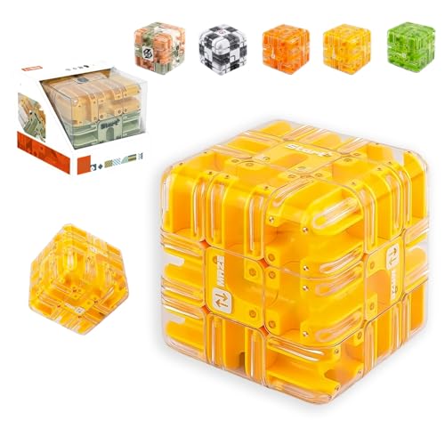 Large Labyrinth 3D Puzzle Maze Cube - Engaging Brain Teaser Toy, 3D Puzzle Maze Cubem, Marble Magic 3x3 Challenge Mazes Ball for Stress Relief, Logic Development(B) von Liocwocne