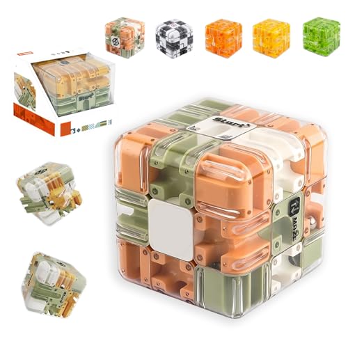 Large Labyrinth 3D Puzzle Maze Cube - Engaging Brain Teaser Toy, 3D Puzzle Maze Cubem, Marble Magic 3x3 Challenge Mazes Ball for Stress Relief, Logic Development(D) von Liocwocne