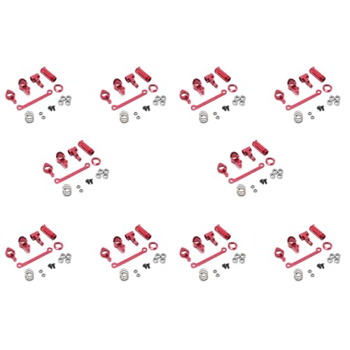 Lioggyet 10 Satz Lenk Kupplungs Baugruppe Lenkungs Servo Sparer Komplette Upgrade Teile für 144001 1/14 RC Auto, Rot 50 STK von Lioggyet