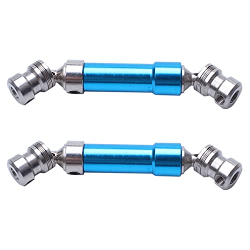Lioggyet 2 Stücke Metall Hinten Mittelantriebswelle CVD Getriebewelle für 1:12 12428 12423 RC Auto Kurzen Kurs Wüste Off-Road Blau von Lioggyet