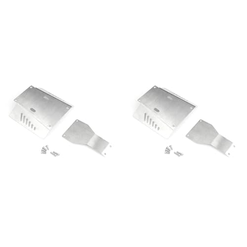 Lioggyet 2 x Schutzplatte aus Edelstahl für CC-01 CC01 1/10 RC Upgrade für Fahrzeuge auf Raupen von Lioggyet