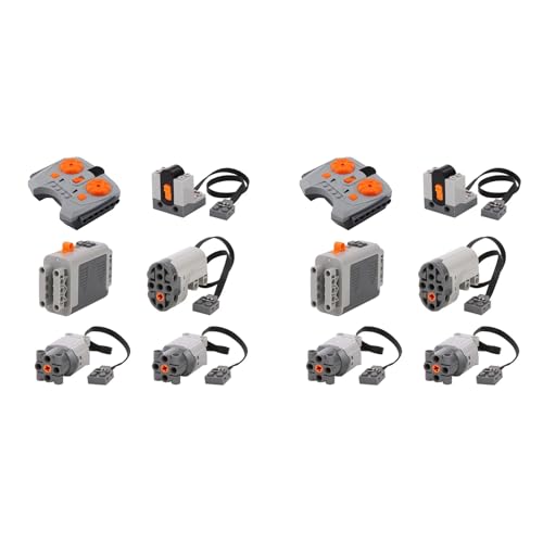 Lioggyet 2Satz Power Function Set L Motor Servomotor Batteriebox IR Speed Fernbedienung Empfänger Bausteine Style B von Lioggyet