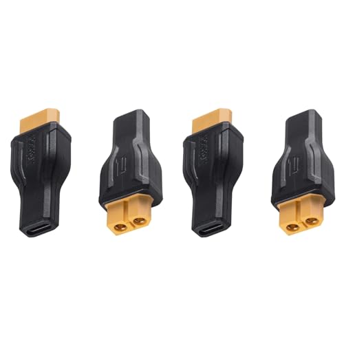 Lioggyet 4 STK USB C auf XT60 Adapter Typ-C auf XT60 Buchse 100W 20V/5A Ladeanschluss für RC-Modell Energiespeicherstrom Lioggyet 4 STK USB C auf XT60 Adapter Typ-C auf XT60 Buchse 100W 20V/5A Ladeanschluss für RC-Modell Energiespeicherstrom von Lioggyet
