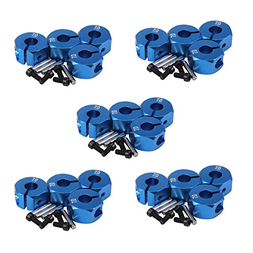 Lioggyet 5 x RC Blau Aluminium 7.0 Sechskantrad 12 mm Antrieb mit Bolzen Schrauben 4P Ca von Lioggyet
