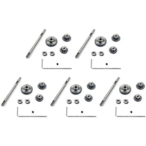 Lioggyet 5X Metallgetriebe mit D-Achsen-Getriebe StahlzahnräDer Satz für D12 1/10 Rc Auto Upgrade Teile Zubehör von Lioggyet
