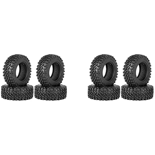 Lioggyet 8 STÜCKE 90mm 1,9 Gummireifen Radreifen für 1/10 RC Crawler Auto TRX4 D90 Axial SCX10 II III Redcat MST von Lioggyet