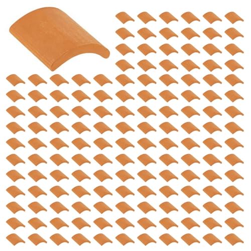 Lioggyet Dachziegelbau-Set, 1000 Stück, rote Miniaturschindeln zur Dekoration von Garten, Küche, Landschaft, DIY Lioggyet Dachziegelbau-Set, 1000 Stück, rote Miniaturschindeln zur Dekoration von Garten, Küche, Landschaft, DIY von Lioggyet
