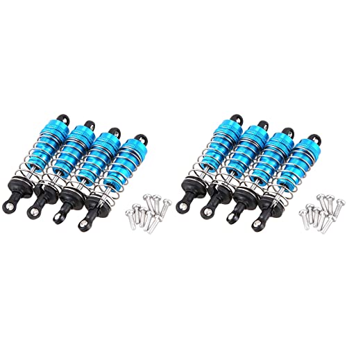 Lioggyet -Stoßdämpferzubehör aus Metall, 8 Stück, passend für 144001 1/14 4WD RC Drift Racing Car Parts, Blau von Lioggyet