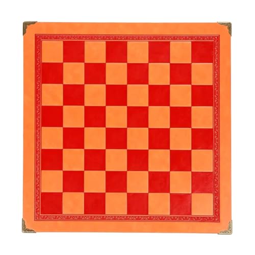Lioggyet Schachbrett, 33 cm, exklusives Design, tragbares Zubehör für Brettspiele, Eckenschutz aus Metall, Orange Lioggyet Schachbrett, 33 cm, exklusives Design, tragbares Zubehör für Brettspiele, Eckenschutz aus Metall, Orange von Lioggyet