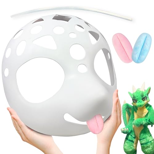 Liokoon Fursuit Head Base Furry Mask 3D Printed Furry Accessories Therian Gear Gifts DIY for Cosplay Kawaii Costume Props von Liokoon