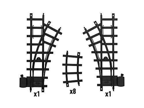 Lionel Spielfertiges Innenschlingenbahn-Set mit 8 gebogenen Teilen, 1 Linksschalter und 1 Rechtsschalter von Lionel