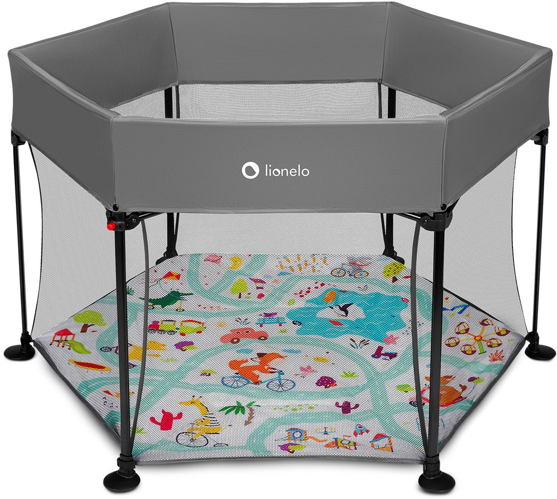 Lionelo ROEL Laufgitter, Grey Multicolor von Lionelo