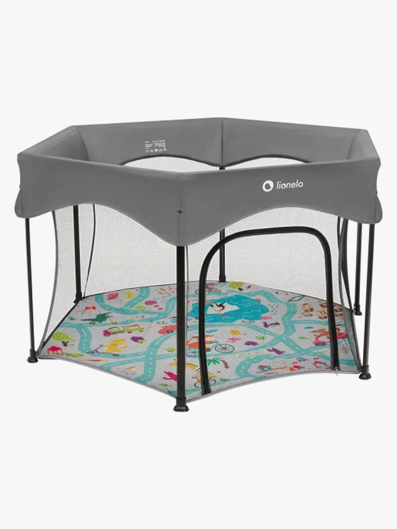 Lionelo ROEL PLUS Laufgitter, Grey Multicolor von Lionelo