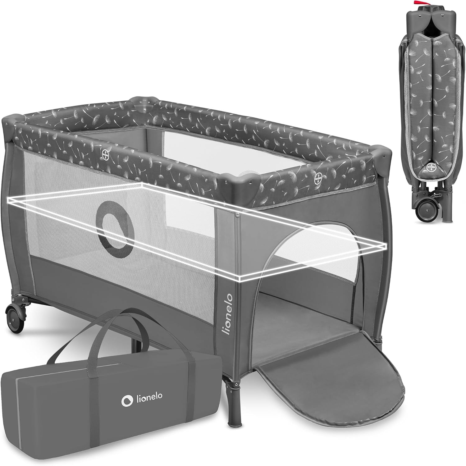 Lionelo Stefi Plus Box / Lettino da viaggio pieghevole 2 liveli 0-3 anni Grey White Lionelo Stefi Plus Box / Lettino da viaggio pieghevole 2 liveli 0-3 anni Grey White von Lionelo