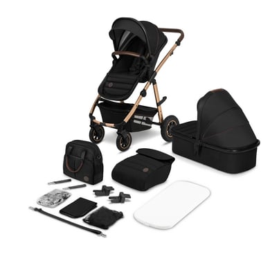 lionelo Kombikinderwagen Amber 2 in 1 Black Onyx von lionelo