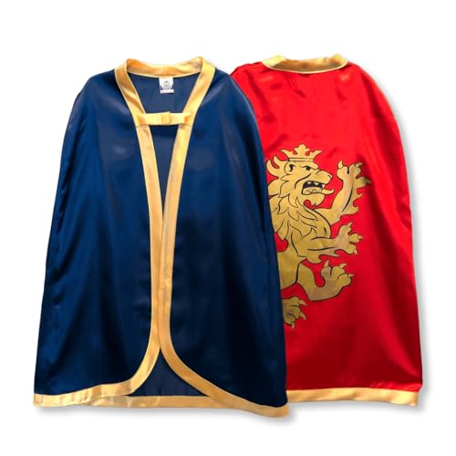 Liontouch - Edle Ritterumhänge für Jungen, Blau & Rot | Für Kinder von 3-8 Jahren – Einheitsgröße | Mittelalterliche Spielumhänge | Perfekte Zubehör für Verkleidung, Kostüme & Ritter-Rollenspiele von Liontouch