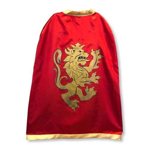 Liontouch - Edler Ritterumhang für Jungen, Rot | Für Kinder von 3-8 Jahren – Einheitsgröße | Mittelalterlicher Spielumhang | Perfektes Zubehör für Verkleidung, Kostüme & Ritter-Rollenspiele von Liontouch