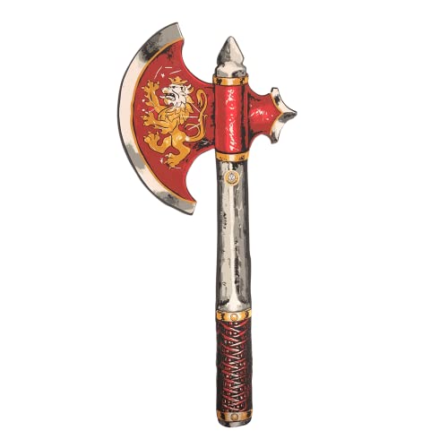 Liontouch Edler Ritter Axt, Rot | Mittelalterliches Rollenspiel-Schaumstoffspielzeug für Kinder | Sichere Waffen & Kampfrüstung für Verkleidung & Kostüme von Liontouch