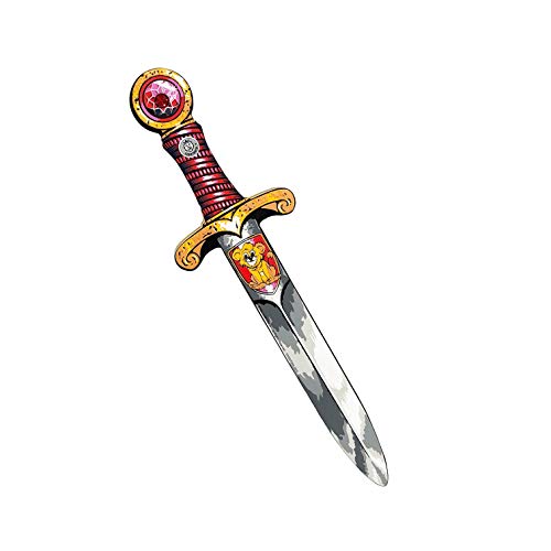 Liontouch – Mini-Löwen Spielzeugschwert für Kinder, Rot | Mittelalterlicher Taschendolch mit Edelstein für Rollenspiele in Schaum | Sichere Waffen & Ritterkostümzubehör für Jungenverkleidung von Liontouch
