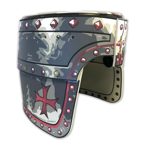 Liontouch - Malteser Templar Kreuzritterhelm | Für Kinder von 3-8 Jahren – Einheitsgröße | Mittelalterliches Schaumstoffspielzeug im Rotkreuz-Stil | Sicheres Zubehör für Verkleidung & Kostüme von Liontouch